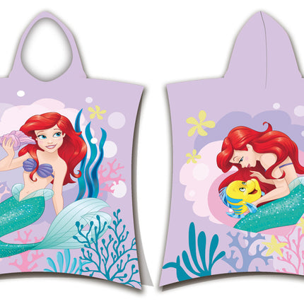 Disney Hercegnők Ariel Pink törölköző poncsó 50x115 cm