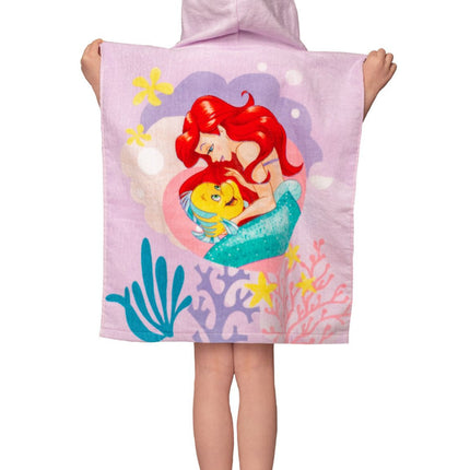 Disney Hercegnők Ariel Pink törölköző poncsó 50x115 cm