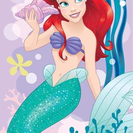 Disney Hercegnők Ariel Pink fürdőlepedő, strand törölköző 70x140cm