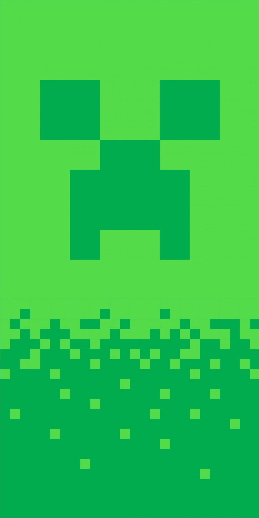 Minecraft Digital Creeper fürdőlepedő, strand törölköző 70x140cm