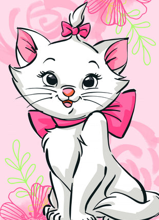 Disney Marie Pink Flower fürdőlepedő, strand törölköző  70*140cm