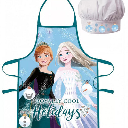Disney Jégvarázs Royally Cool Karácsonyi kötény és műanyag étkészlet szett