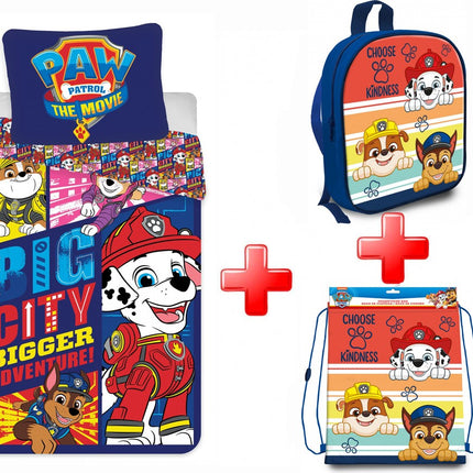 Mancs Őrjárat gyerek, ovis ágyneműhuzat, táska és tornazsák szett