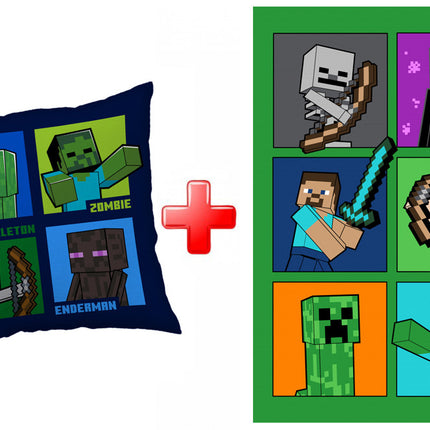 Minecraft párna és takaró szett
