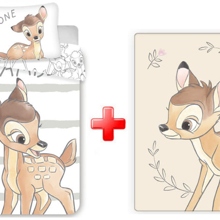 Disney Bambi Little One gyerek, ovis ágyneműhuzat és polár takaró szett