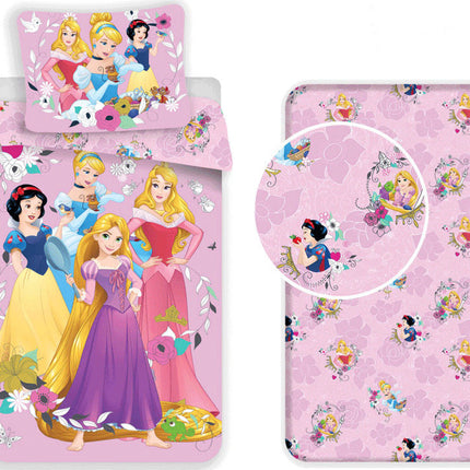 Disney Hercegnők Royal ágyneműhuzat és gumis lepedő szett