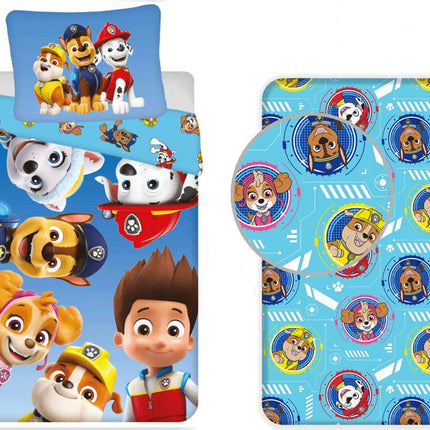 Mancs Őrjárat Puppy Bliss ágyneműhuzat és gumis lepedő szett