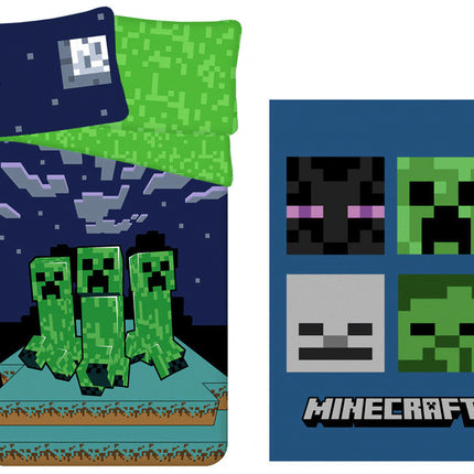 Minecraft Sssleep Tight  ágyneműhuzat és polár takaró szett