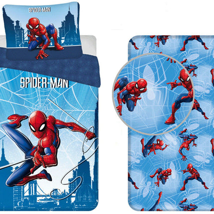Pókember Skyline ágyneműhuzat és gumis lepedő szett