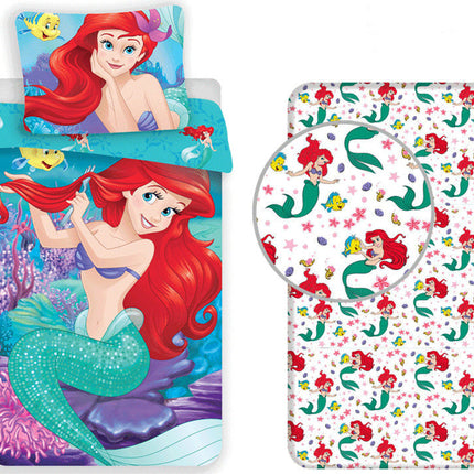 Disney Hercegnők, Ariel ágyneműhuzat és gumis lepedő szett