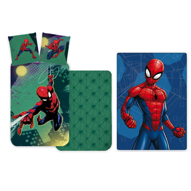 Pókember Emerald gyerek, ovis ágyneműhuzat és polár takaró szett