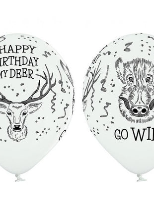 Szarvas Wild léggömb, lufi 6 db-os 12 inch (30 cm)