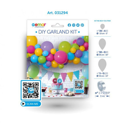 Színes Colorful léggömb, lufi girland szett 65 db-os