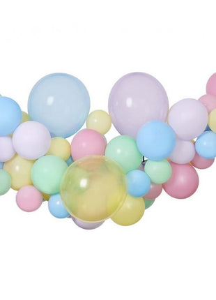 Színes Pastel léggömb, lufi girland szett 65 db-os