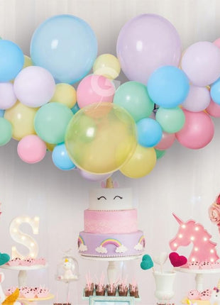 Színes Pastel léggömb, lufi girland szett 65 db-os