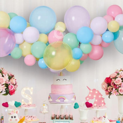 Színes Pastel léggömb, lufi girland szett 65 db-os