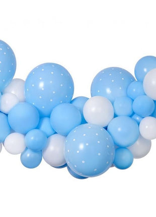 Kék Baby Blue léggömb, lufi girland szett 65 db-os