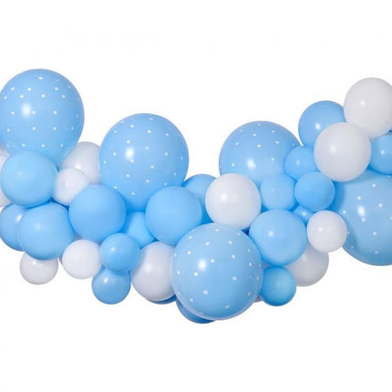 Kék Baby Blue léggömb, lufi girland szett 65 db-os