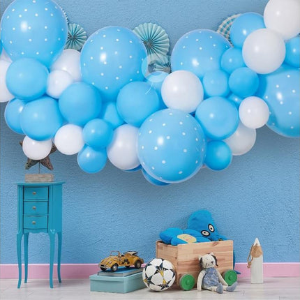 Kék Baby Blue léggömb, lufi girland szett 65 db-os
