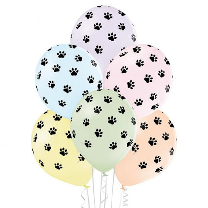 Mancs Paws léggömb, lufi 6 db-os 12 inch (30cm)