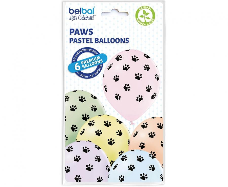Mancs Paws léggömb, lufi 6 db-os 12 inch (30cm)