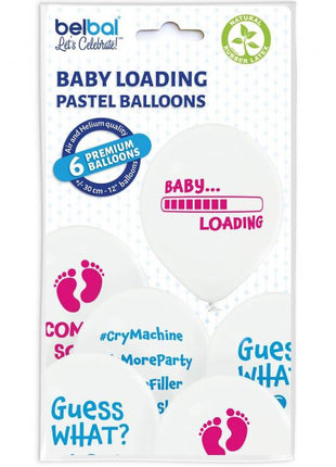 Baby Loading léggömb, lufi 6 db-os 12 inch (30 cm)