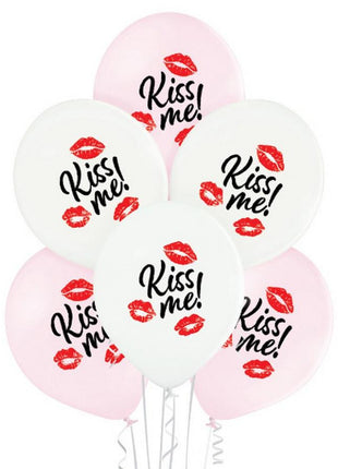 Kiss Me, Csók léggömb, lufi 6 db-os 12 inch (30 cm)