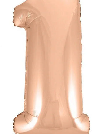 Rose Gold 1-es szám fólia lufi 92 cm