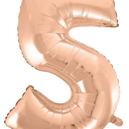 Rose Gold 5-ös szám fólia lufi 92 cm