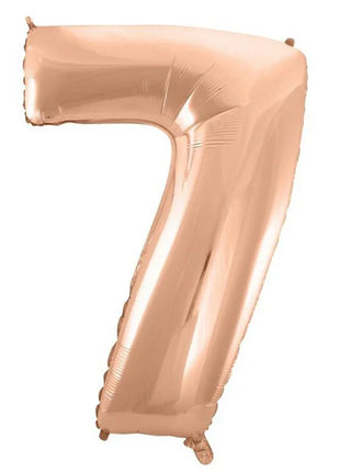 Rose Gold 7-es szám fólia lufi 92 cm
