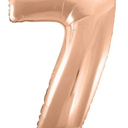 Rose Gold 7-es szám fólia lufi 92 cm