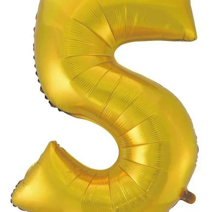 Arany 5-ös Gold Mat szám fólia lufi 92 cm