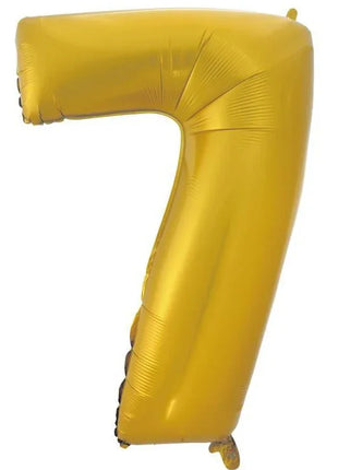 Arany 7-es Gold Mat szám fólia lufi 92 cm