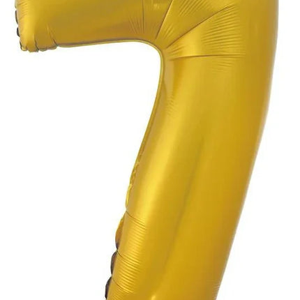 Arany 7-es Gold Mat szám fólia lufi 92 cm