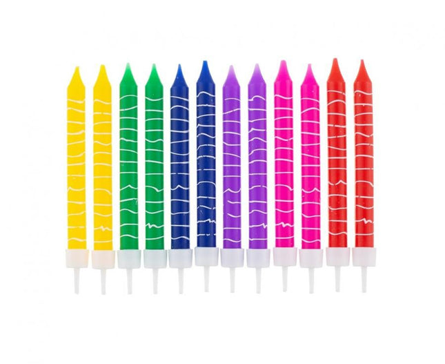 Színes Crayons tortagyertya, gyertya szett 12 db-os