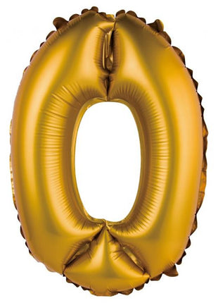 Arany Gold Matt 0-ás mini szám fólia lufi 35 cm