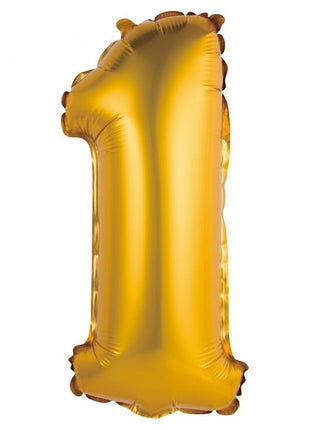 Arany Gold Matt 1-es mini szám fólia lufi 35 cm
