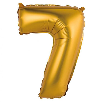 Arany Gold Matt 7-es mini szám fólia lufi 35 cm
