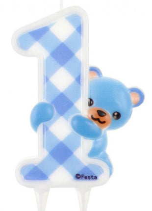 Első születésnap Blue Teddy tortagyertya