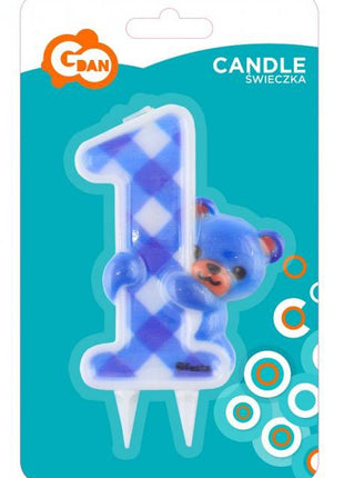 Első születésnap Blue Teddy tortagyertya