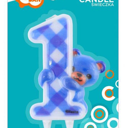 Első születésnap Blue Teddy tortagyertya