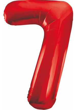 Piros 7-es Red szám fólia lufi 85 cm