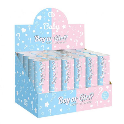 Boy or Girl Reveal konfetti kilövő 15 cm kék konfettivel