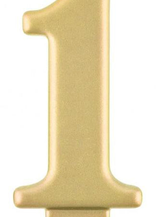 Arany 1-es Metallic számgyertya, tortagyertya