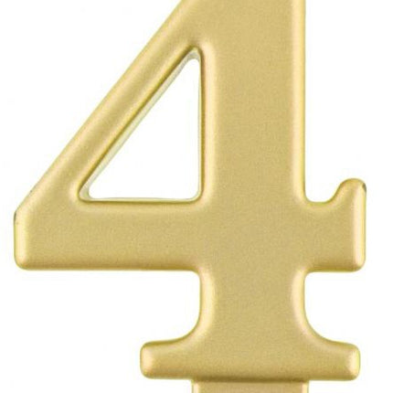 Arany 4-es Metallic számgyertya, tortagyertya