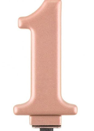Rose Gold 1-es Metallic számgyertya, tortagyertya