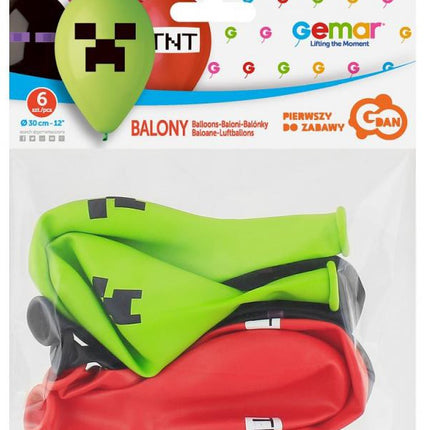 TNT Party léggömb, lufi 6 db-os 12 inch (30 cm)