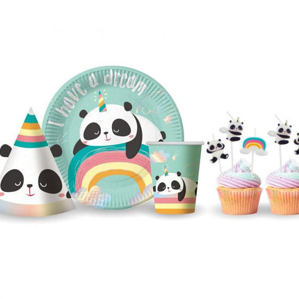 Panda Dreamy papírtányér 6 db-os 18 cm