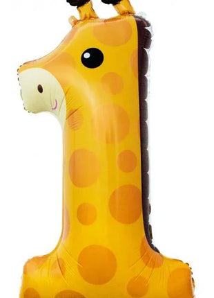 Zsiráf 1-es Giraffe szám fólia lufi 80 cm