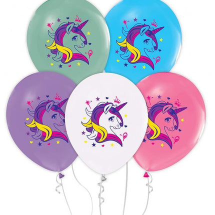Unikornis Spell léggömb, lufi 5 db-os 12 inch (30cm)